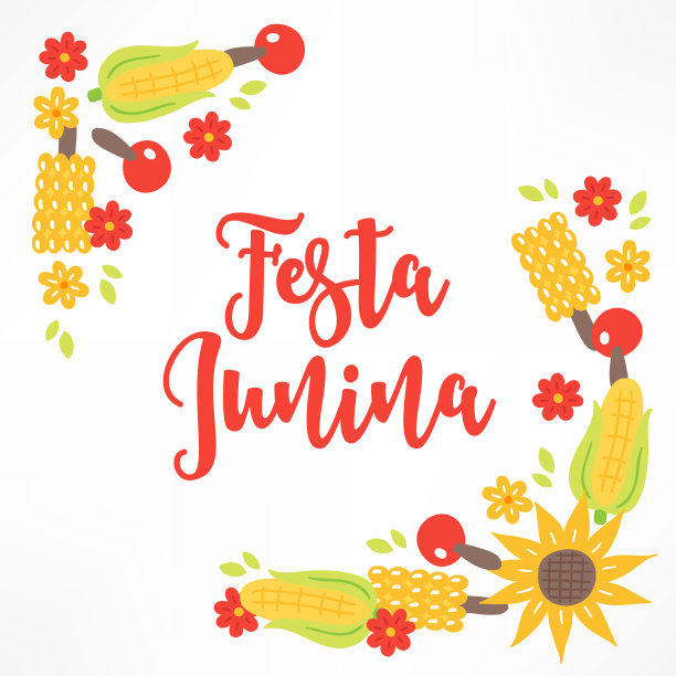 节日贺卡与鲜花，玉米，叶子，向日葵，苹果图片下载