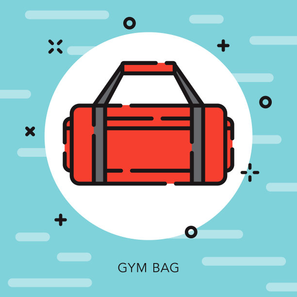 运动包打开轮廓学校用品图标图片下载