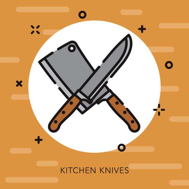 刀打开轮廓感恩节图标图片下载