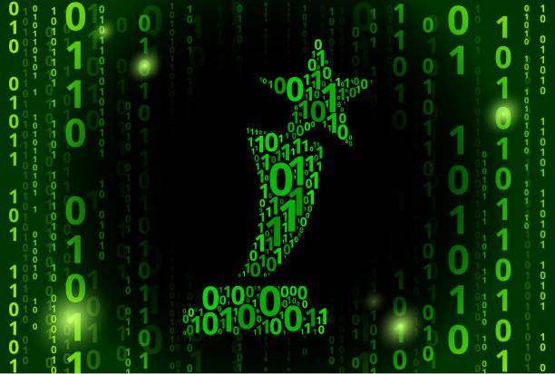 星星奖杯二进制代码矢量图案背景图片下载