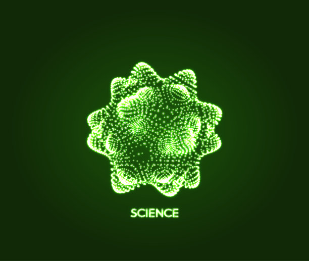 对象用点。分子的网格。3d技术风格与粒子。矢量插图。未来化学和科学的连接结构。图片下载