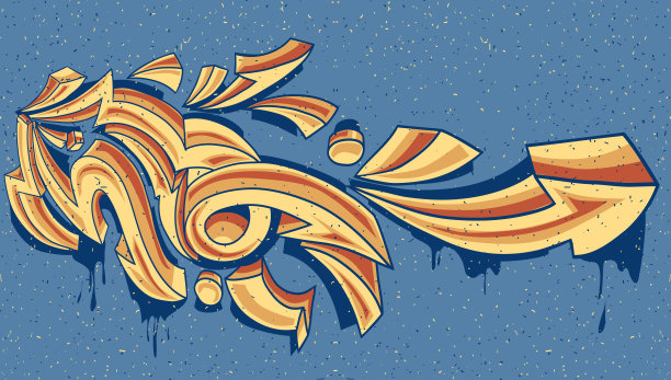 彩色涂鸦箭头素材图片