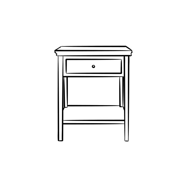 桌面与架子手绘草图图标图片下载