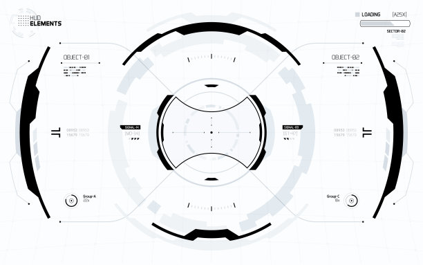 未来科幻技术HUD屏幕图片下载