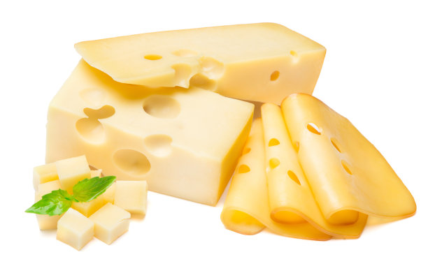 切达干酪孤立的白色背景图片下载