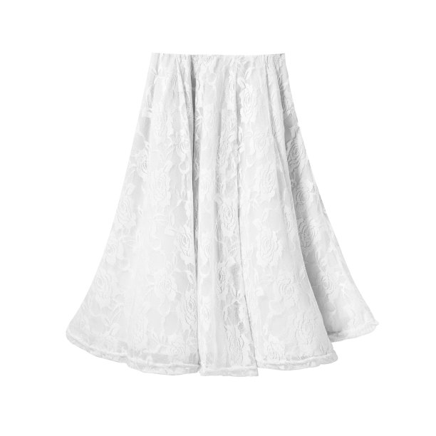 白色的夏日蕾丝裙孤立图片下载