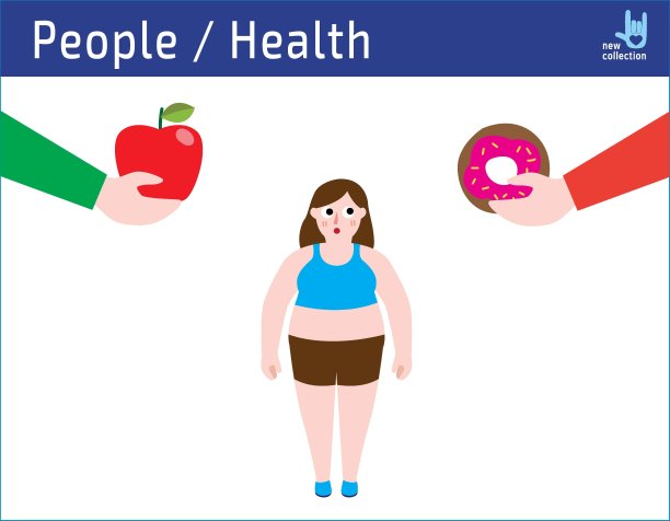 站在聚光灯下的胖女人象征着目标的成功。与肥胖和渴望苗条作斗争。减肥保健理念。旗帜插图矢量设计背景图片下载