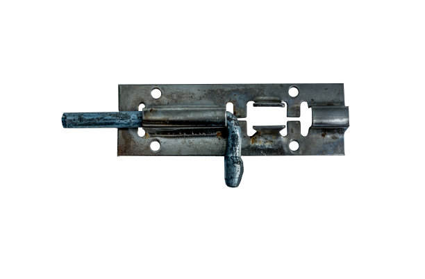 白色背景的门闩。图片下载