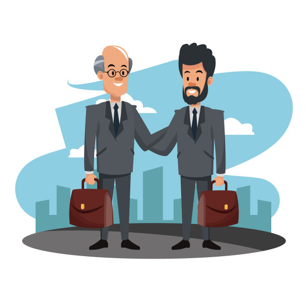 商人在城市素材图片