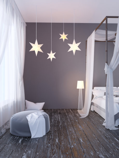 模仿海报与复古蜡笔潮极简主义阁楼室内背景，3D渲染，3D插图图片下载