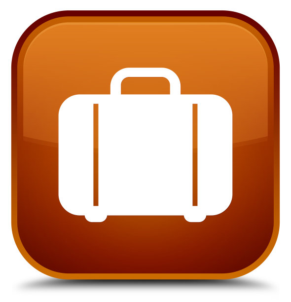 袋子图标特殊的棕色方形按钮图片下载
