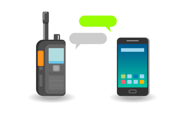 无线电通信和智能手机符号扁平图形风格图片下载