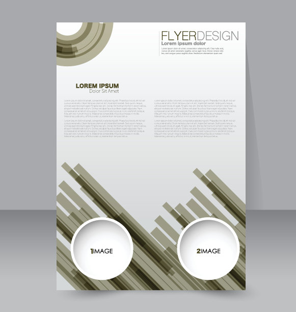 摘要传单设计背景。手册模板。杂志封面，商业模型，教育，演示，报告。矢量插图。绿色的颜色。图片下载