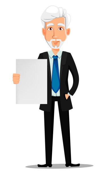 头发灰白的商人图片下载