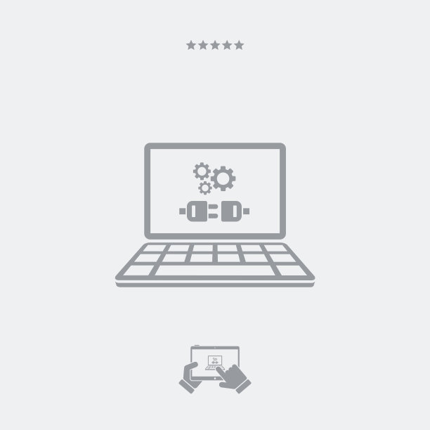 电脑笔记本上的插头连接和设置图片下载