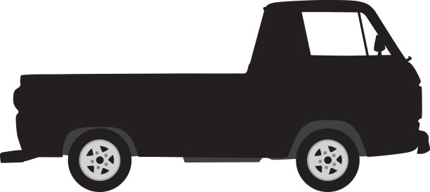 厢式货车的剪影图片下载