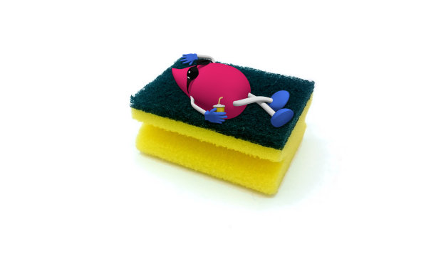 3d形状的厨房海绵图片下载