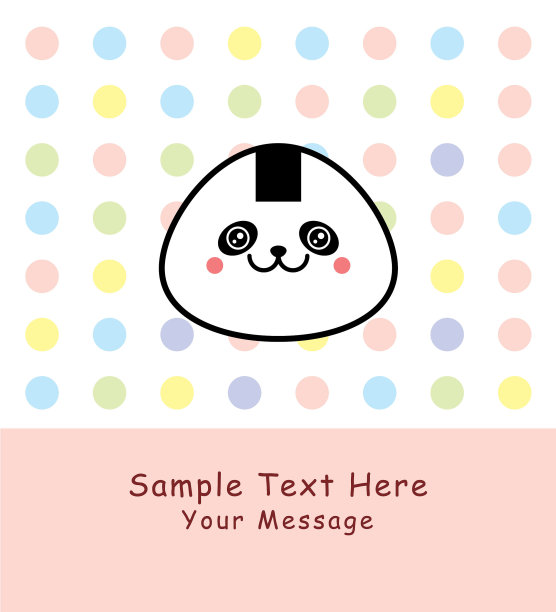 可爱的寿司熊猫向量图片下载