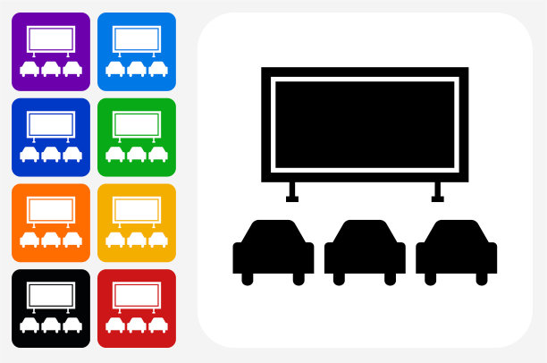 电影院图标广场按钮设置图片下载