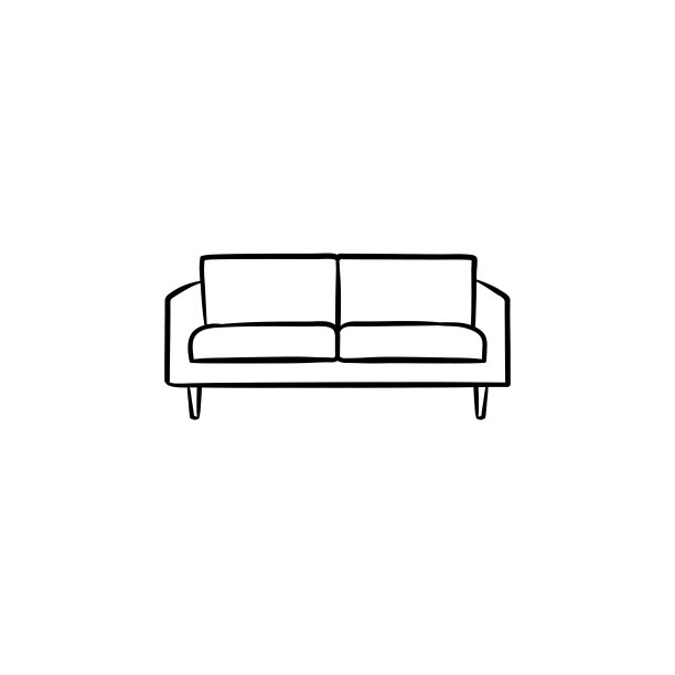 沙发手绘草图图标图片下载