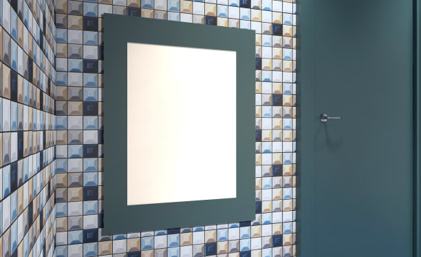 现代空浴室。3 d渲染…空白的画图片下载