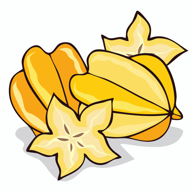 分离成熟的杨桃或杨桃图片下载