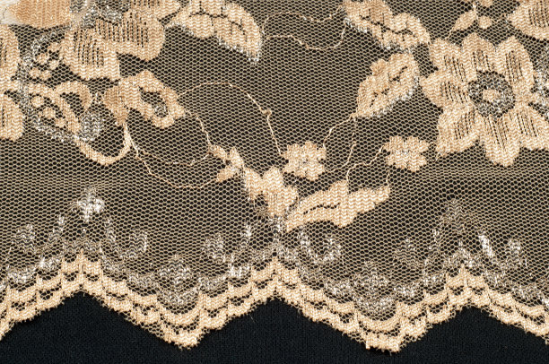 纹理。蕾丝面料在工作室制作金黄色照片图片下载