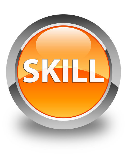 技巧橙色圆形按钮图片下载