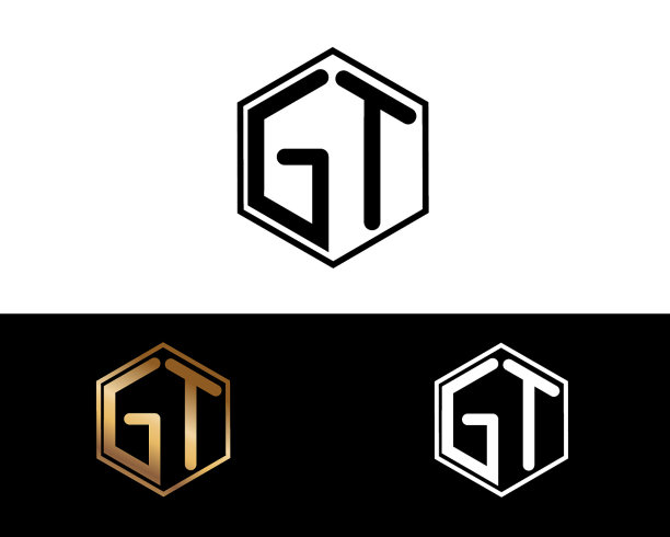GT六角形字母设计图片下载