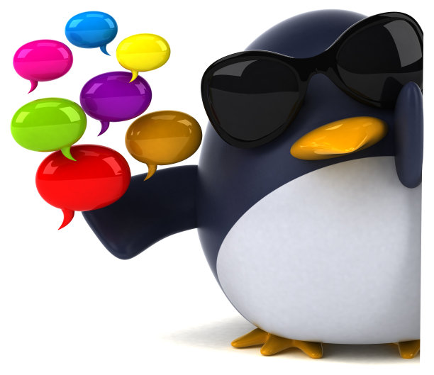 有趣的企鹅- 3D插图图片下载