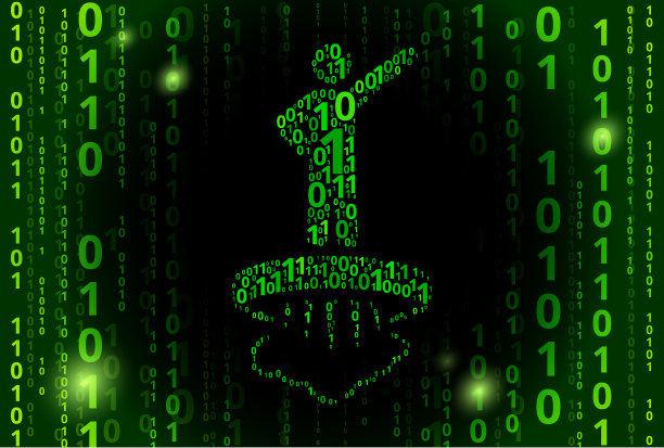 悬停技术二进制码矢量模式背景图片下载