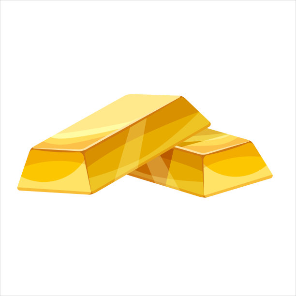 金色条形图标，卡通风格网页游戏应用矢量图素材图片