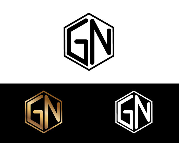GN六边形字母设计图片下载