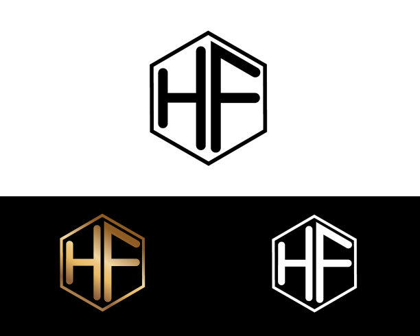 高频六角字母设计图片下载