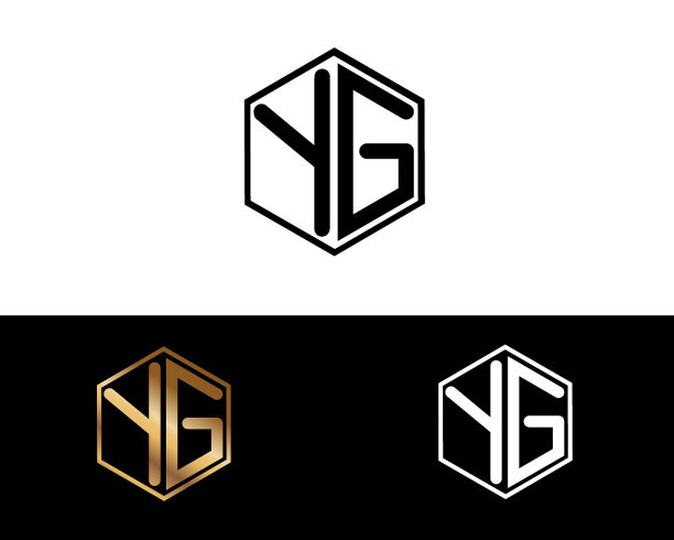 YG六角形字母设计图片下载