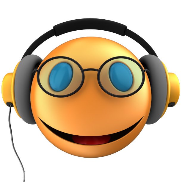 3d橙色表情微笑图片下载