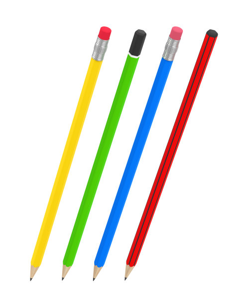 彩色铅笔孤立图片下载