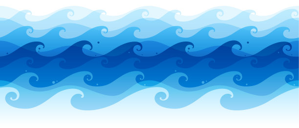 无缝波浪背景图片下载