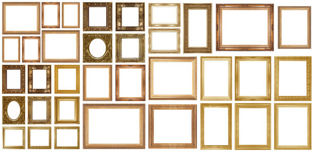 一套黄金古董框架图片下载