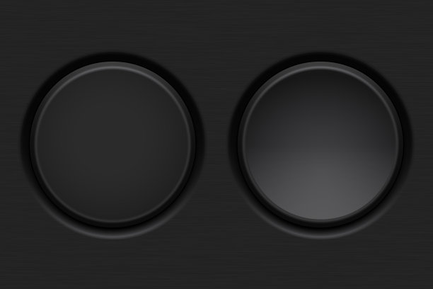 黑色塑料圆形按钮，正常按下即可。表面刷图片下载