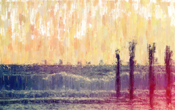 海情油画风格的抽象背景照片。图片下载