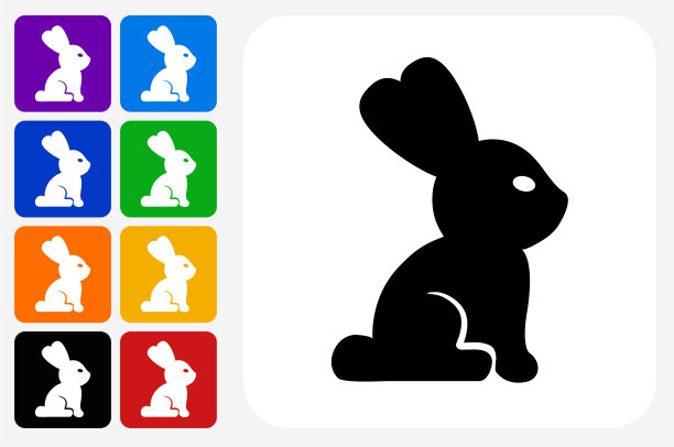 兔子图标方形按钮设置图片下载