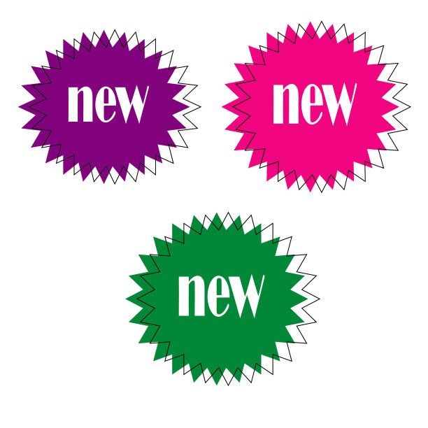 一套不干胶标签标签价格徽章孤立在白色背景图片下载