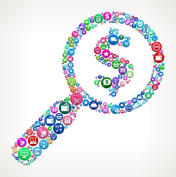 搜索金钱购物和电子商务背景模式图片下载