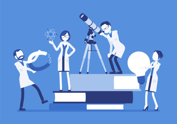 科学家们用工具，在巨著旁边进行研究图片下载