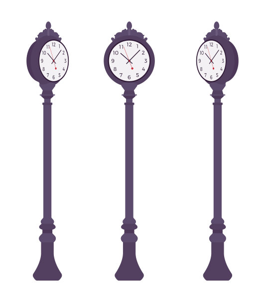 黑色街钟图片下载