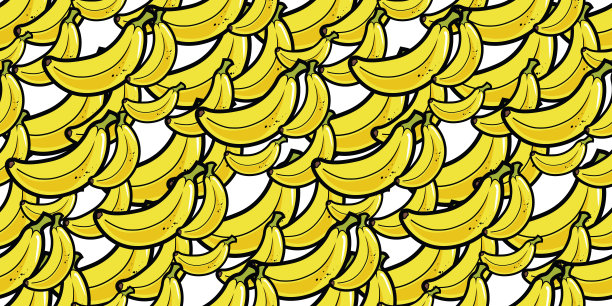 香蕉图案重复背景图片下载
