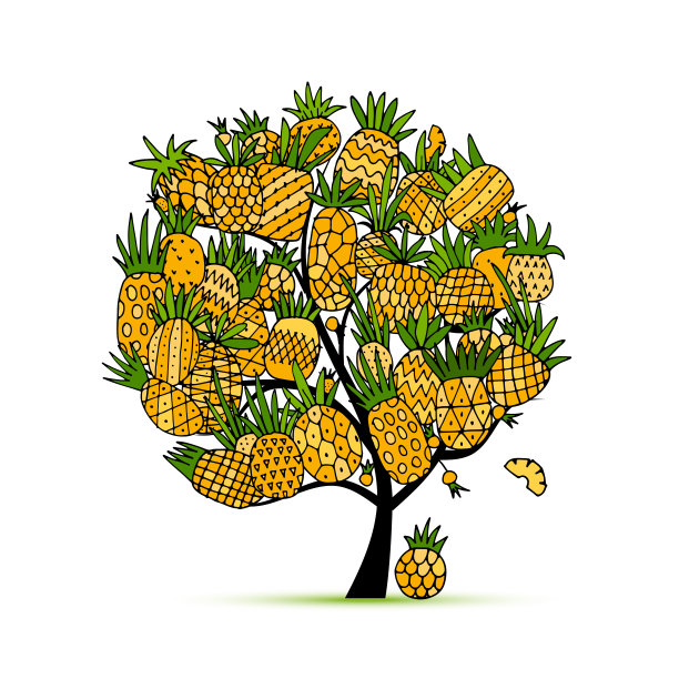 菠萝树，为你的设计草图图片下载