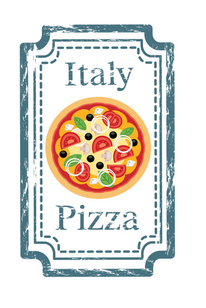 披萨的邮票图片下载