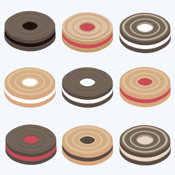 等距饼干插图图片下载